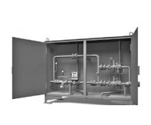Газорегуляторный пункт шкафной с узлом учета и газовым обогревом ГРПШ-400-02-СГ-ЭК